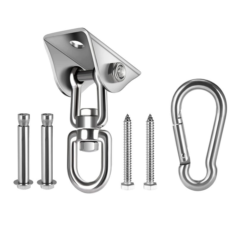 HOMPER Hammock Hanging Kit  1000 lb Capacity Heavy Duty 360 Rotate Swing Hooks for Chair  Yoga  Outdoor Patio Porch - Image 1